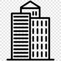 architecture, construction, engineering, skyscrapers icon svg