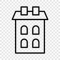 architecture, construction, design, facade icon svg