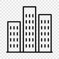 architecture, historic, new, modern icon svg