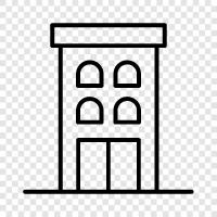 architecture, construction, design, facade icon svg