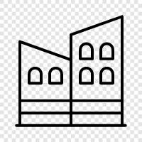 architecture, construction, design, facade icon svg