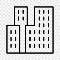 architecture, historic, new, construction icon svg