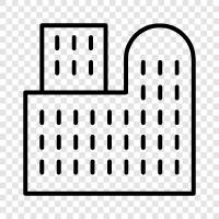 architecture, facade, exterior, design icon svg