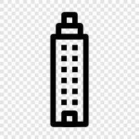 architecture, design, city skyline, high rise icon svg