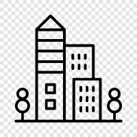 architecture, construction, design, facade icon svg