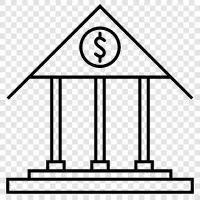 architecture, bank, building, construction icon svg