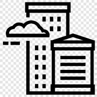 architecture, construction, design, facade icon svg