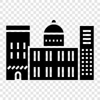 architecture, skyline, parks, gardens icon svg