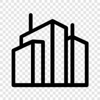 architecture, construction, houses, apartments icon svg