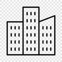 architecture, engineering, tall, building icon svg