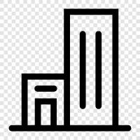 architecture, skyscrapers, construction, design icon svg