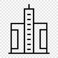 architecture, skyscraper, construction, engineering icon svg