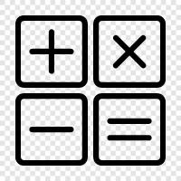 arithmetic, fractions, decimals, ratios icon svg