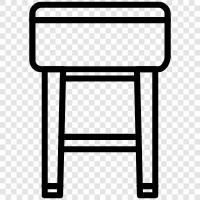 armchair, wooden chair, leather chair, ottoman icon svg