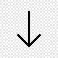 arrow, down, shooting, game icon svg