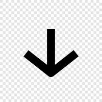 arrow, down arrow key, down arrow key shortcut, down arrow icon svg