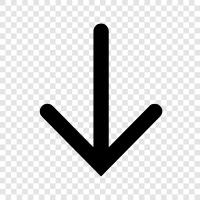 Arrow, Down, Spiel, Online symbol