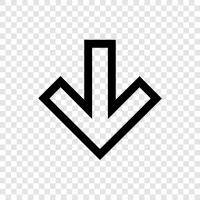 arrow down, down arrow key, down arrow keystroke, down arrow icon svg