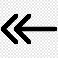 Pfeil links, linkes Pfeilsymbol, linker Pfeil symbol