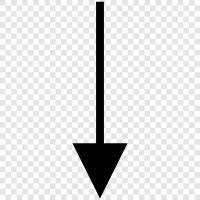 arrow line, line, arrow, Down arrow line icon svg