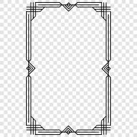 art deco frames, art deco paintings, art deco prints, art deco frame icon svg