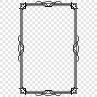 art deco photo frame, art deco art frame, art deco, art deco frame icon svg