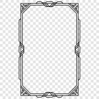 art deco style, art nouveau frame, vintage art dec, art deco frame icon svg