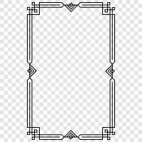 art deco style, art deco furniture, art deco mirror, art deco frame icon svg