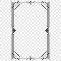 art deco style, art deco furniture, art deco home, art deco frame icon svg