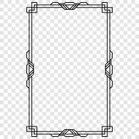 art nouveau frame, art deco mirror, art deco, art deco frame icon svg