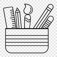 art supplies, drawing tools, painting tools, photo editing tools icon svg