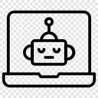 искусственный интеллект, робот, андроид, компьютер Значок svg