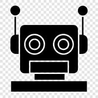 artificial intelligence, machine learning, android, robot software icon svg