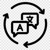 Künstliche Intelligenz, maschinelles Lernen, natürliche Sprachverarbeitung, Textverarbeitung symbol