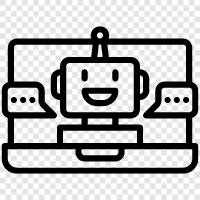 artificial intelligence, messaging, customer service, chatbot development icon svg