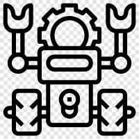 artificial intelligence, machine learning, robots, smart machines icon svg
