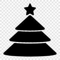 artificial, tree, decoration, artificial Christmas tree icon svg