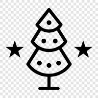 artificial, prelit, tree topper, lights icon svg