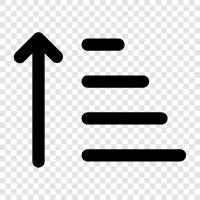 aufsteigend, absteigend, sortieren, Algorithmus symbol