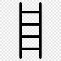 Yükselme, alçalma, güvenlik, ladder rungs ikon svg