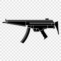 assault rifle, machine gun, firearms, weapon icon svg