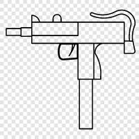 assault rifle, machine gun, automatic weapon, bullpup icon svg