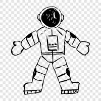 astronaut, space, exploration, star icon svg