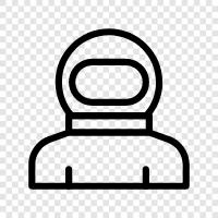 astronaut, space shuttle, space station, moon icon svg