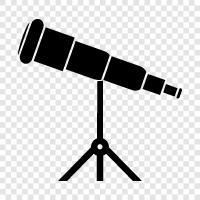 astronomical, telescope, magnification, night sky icon svg
