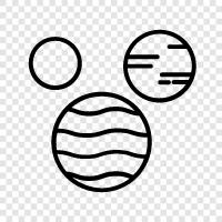 Astronomie, Planeten, Monde, Raumfahrt symbol