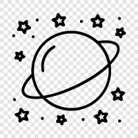 Astronomie, Weltraumforschung, Planeten, Sonnensystem symbol