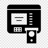 atm, cash machine, cash dispenser, cash drawer icon svg