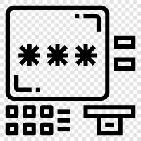 atm password recovery, atm login, atm pin, atm icon svg