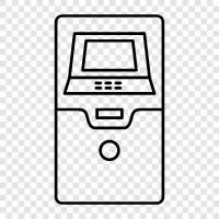 atm, cash machine, check machine, money machine icon svg